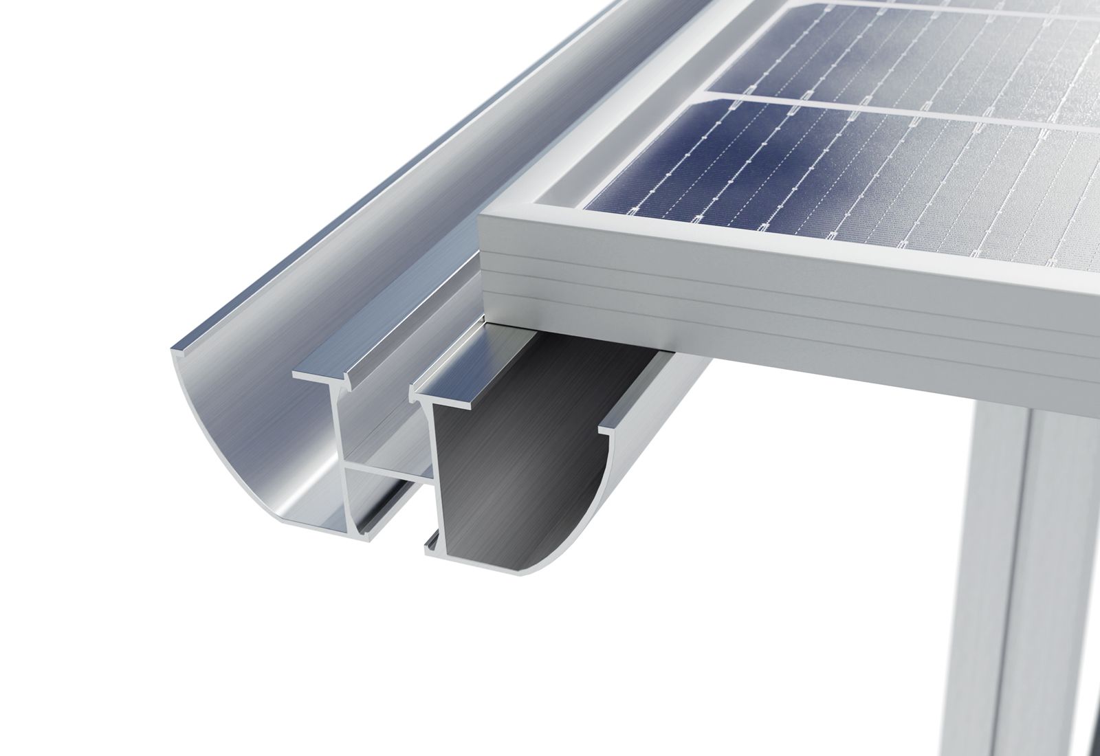 Estensione solar carport SPG5-A incl. 12 pannelli solari, alluminio,  altezza libera 2.200 mm, SoloPort