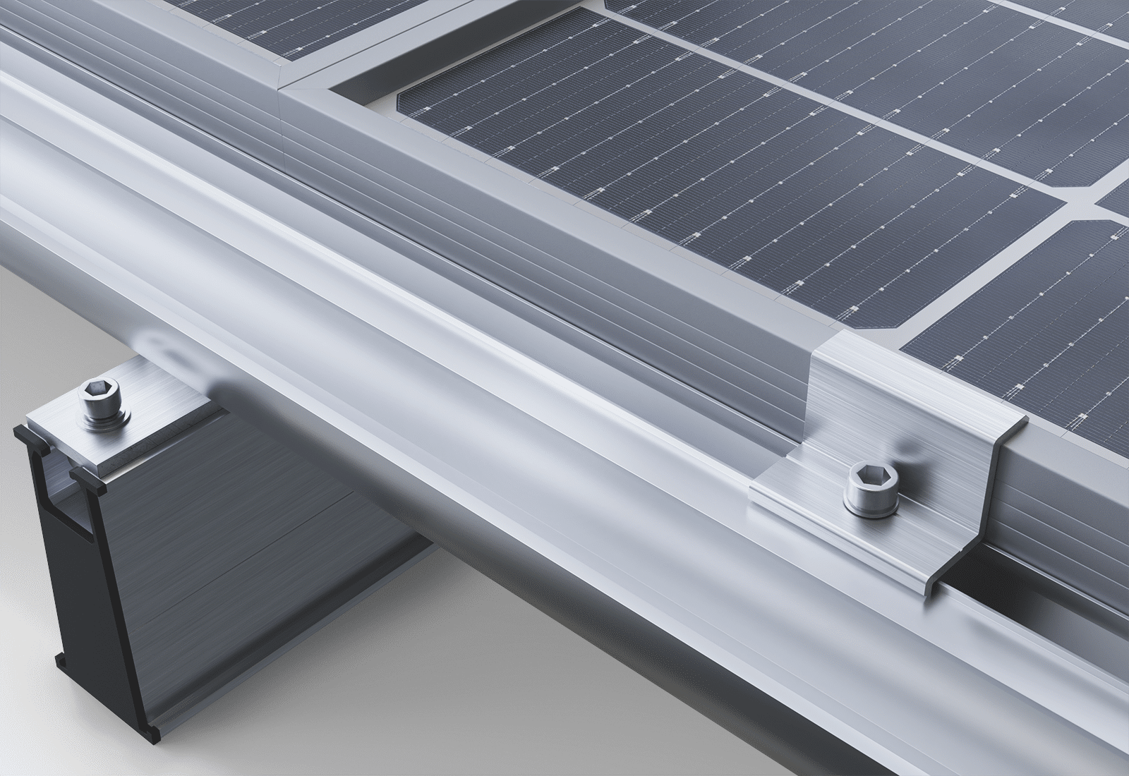 Carport - Sous-structure de toit DK10-420/108 incl. 10 Panneaux solaires,  4,2 kWp Puissance, SoloPort