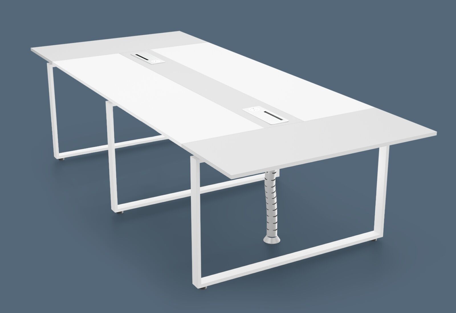 White modern top conference table