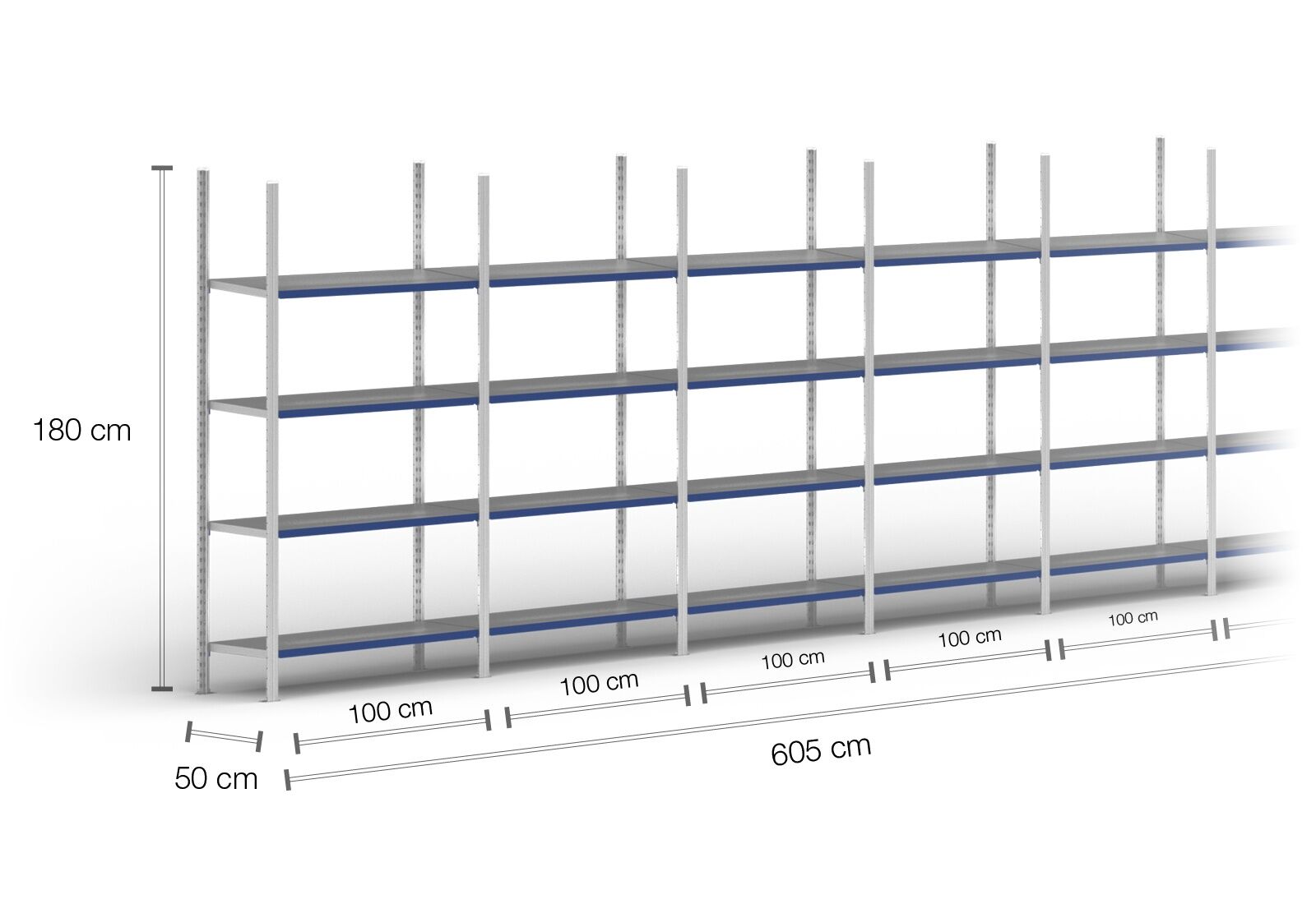 Rack shelving shop system