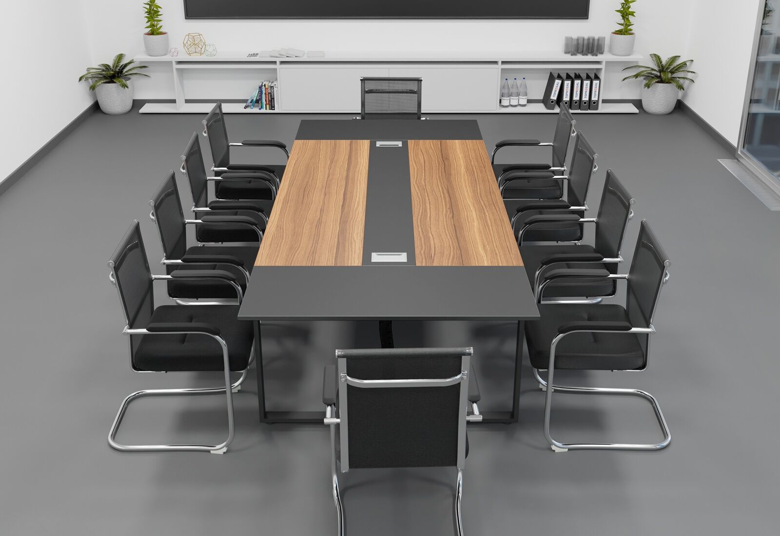 Conference table clearance for 8