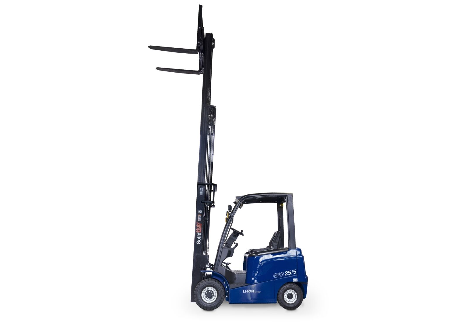 LI-ION Electric Forklift GSE25/5 incl. charger, load capacity 2.500 kg,  SolidHub