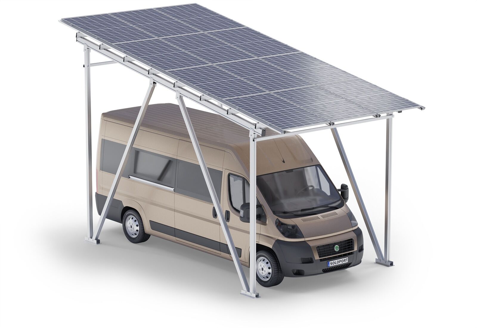 Châssis de carport pour les camping-cars SPG5-W avec 12 panneaux