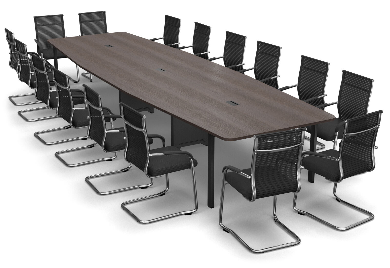 Board room sales table and chairs
