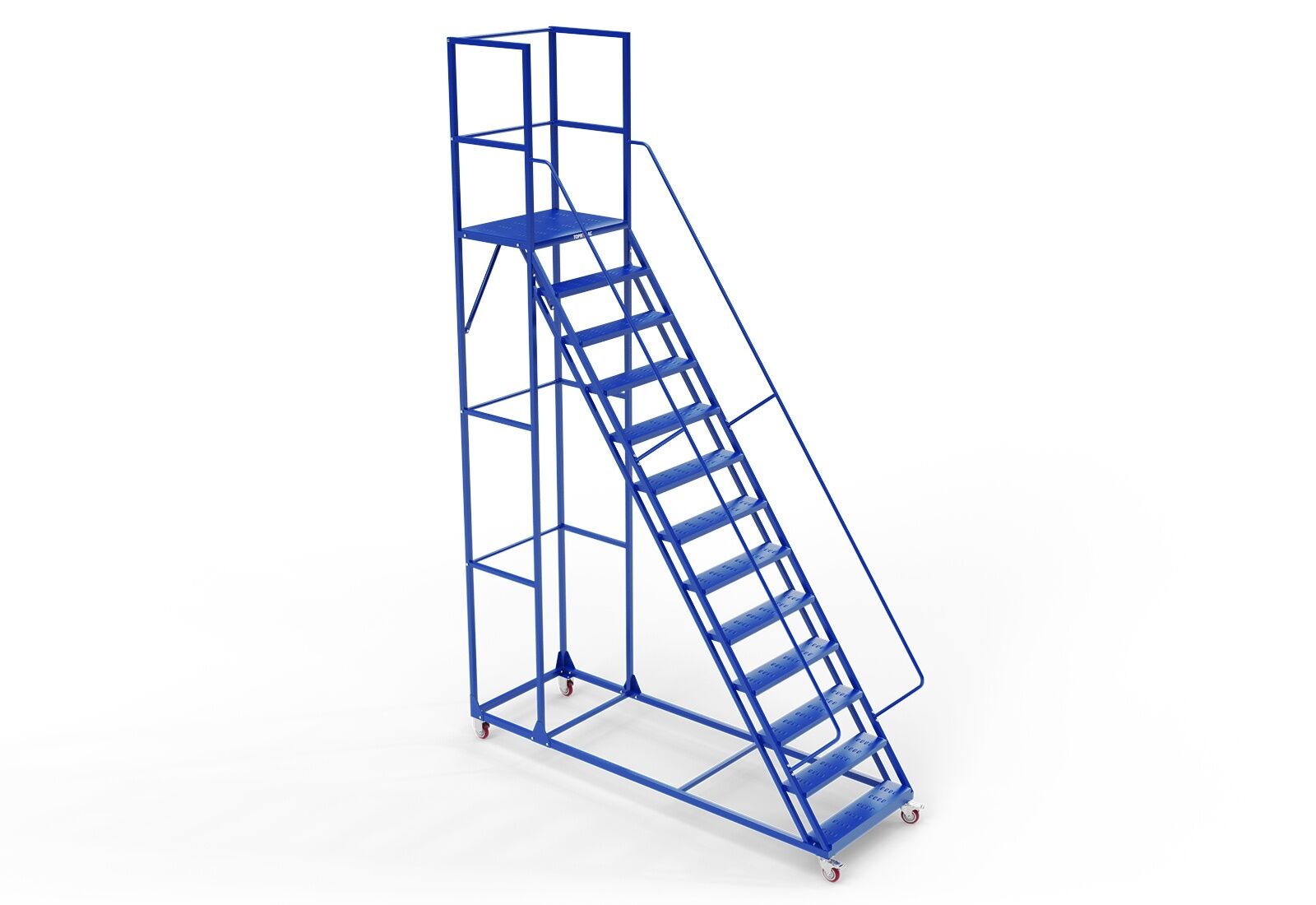 Mobile platform ladder PL300/12, platform height 3.000 mm, 12 steps,  TOPREGAL