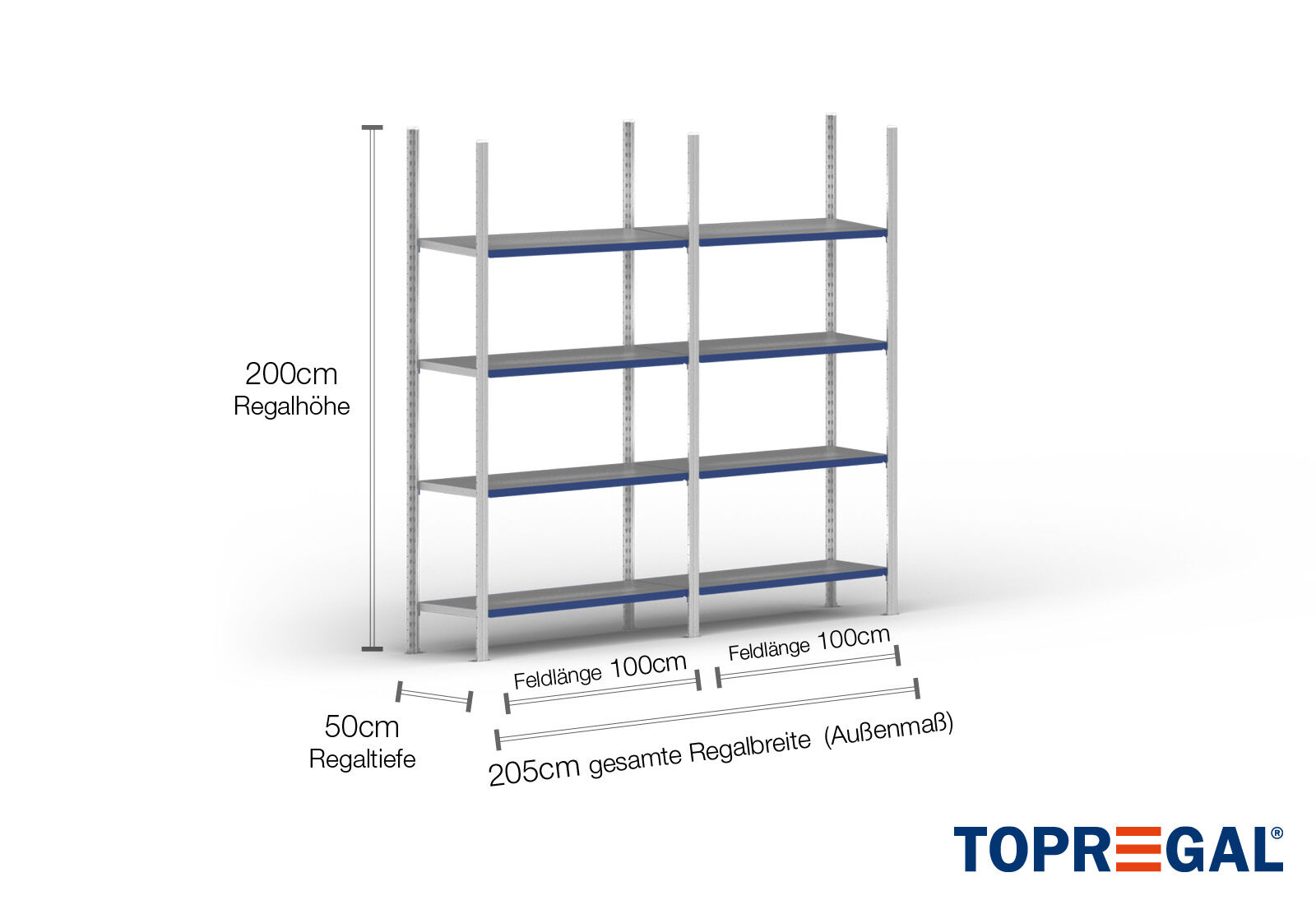 50cm deep shelving unit discount