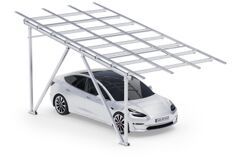 Châssis de carport pour les camping-cars SPG5-W avec 12 panneaux solaires,  aluminium, hauteur de passage 2.920 mm, SoloPort