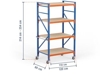 Mobile storage hotsell rack