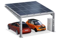 Solarcarport SP40/5-1 inkl. Wallbox und Schaltschrank, Aluminium,  Durchfahrtshöhe 2.220 mm, SoloPort