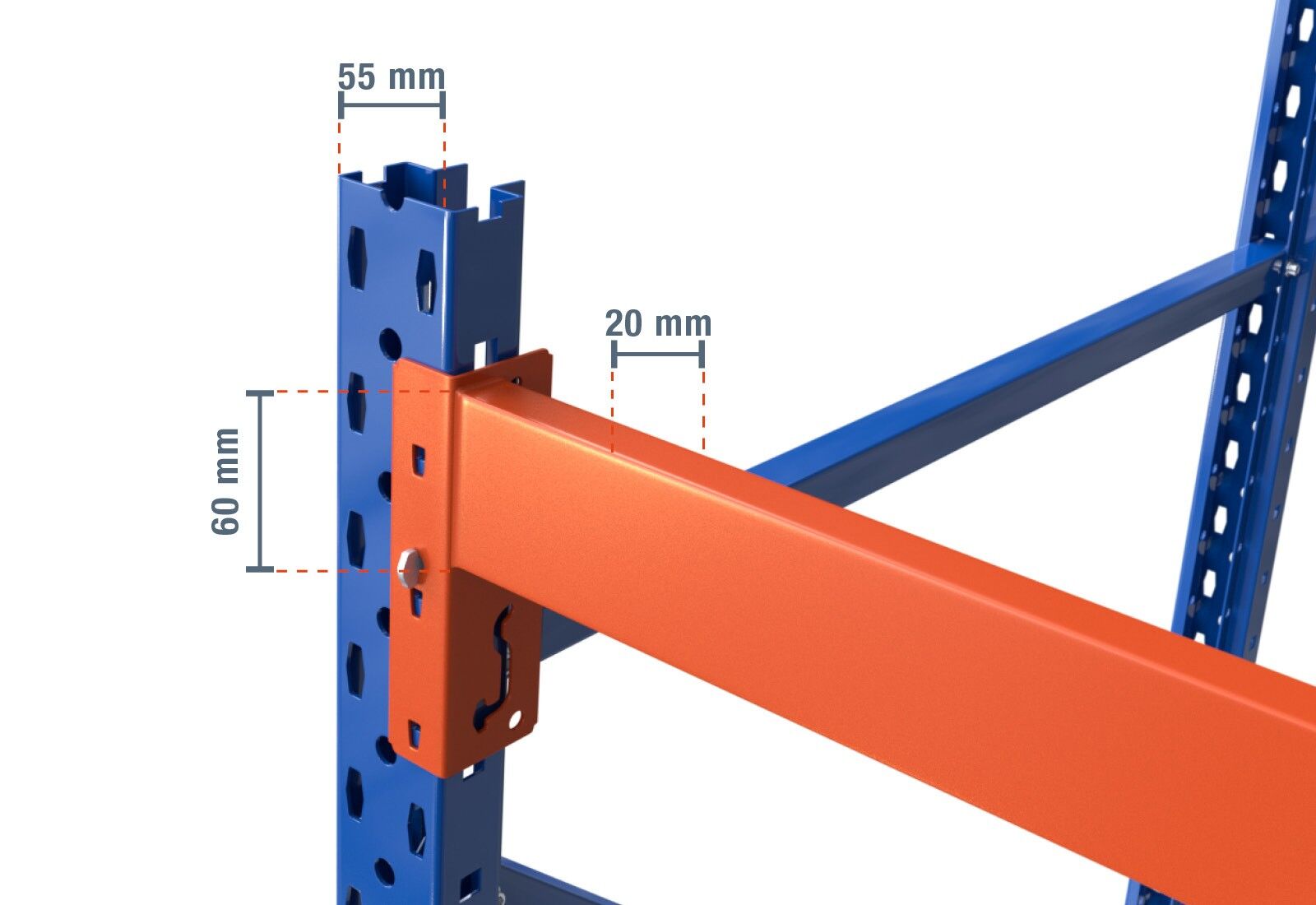 4,6 m storage rack LR2000 / 80 cm deep / 2 m high / 4 levels / rack layer  wood | TOPREGAL | Prepaid Guthaben