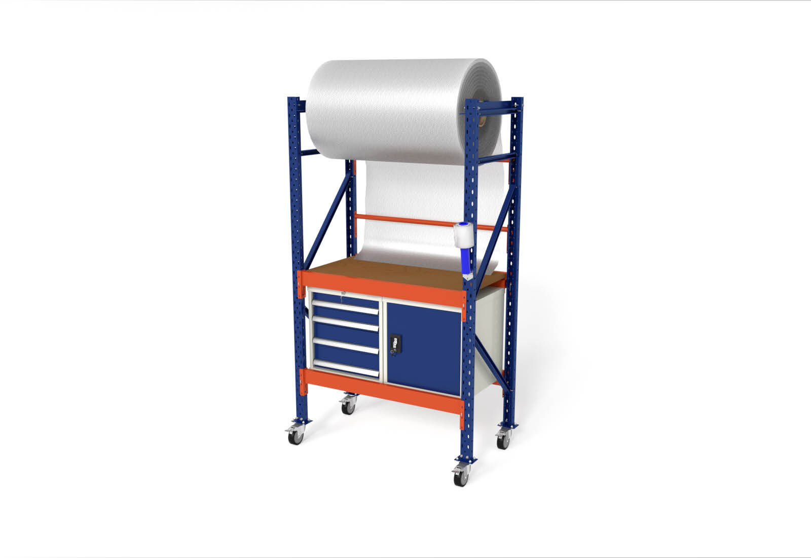 1,2 m mobile packing table MFP1000 / 60 cm deep / 2,14 m 1,2 m mobile packing table MFP1000 / 60 cm deep / 2,14 m