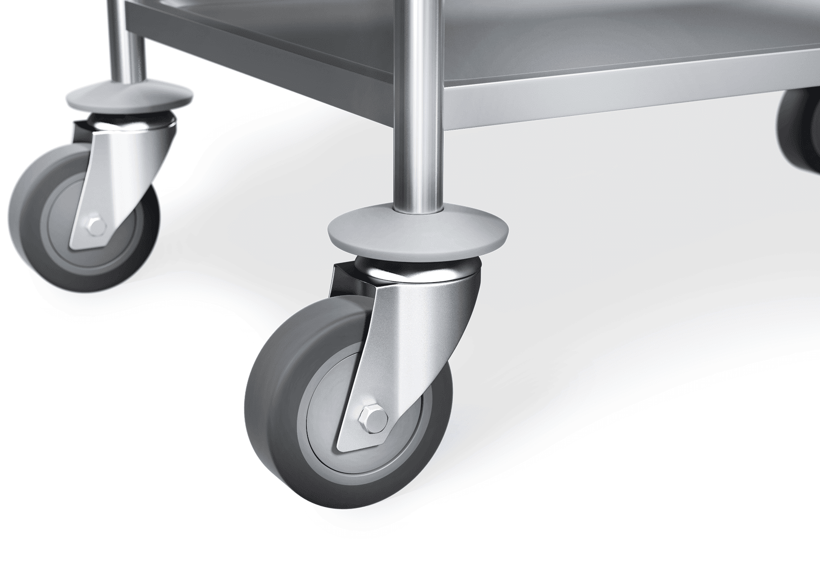 Strapazierfähiger Kunststoff-Etagenwagen Von RAPID – 2 Ablage-Ebenen, Tragkraft 200 Kg, Modell RTF