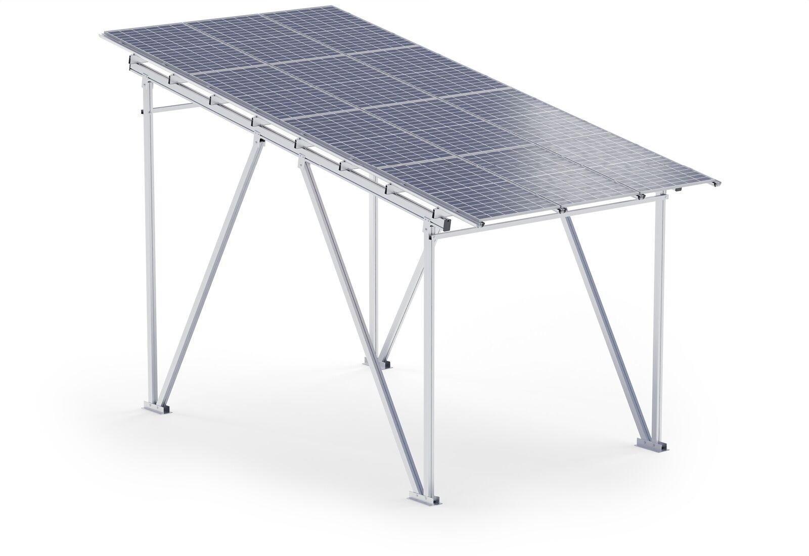 Structure d'abri solaire SPG5 avec 12 panneaux solaires et