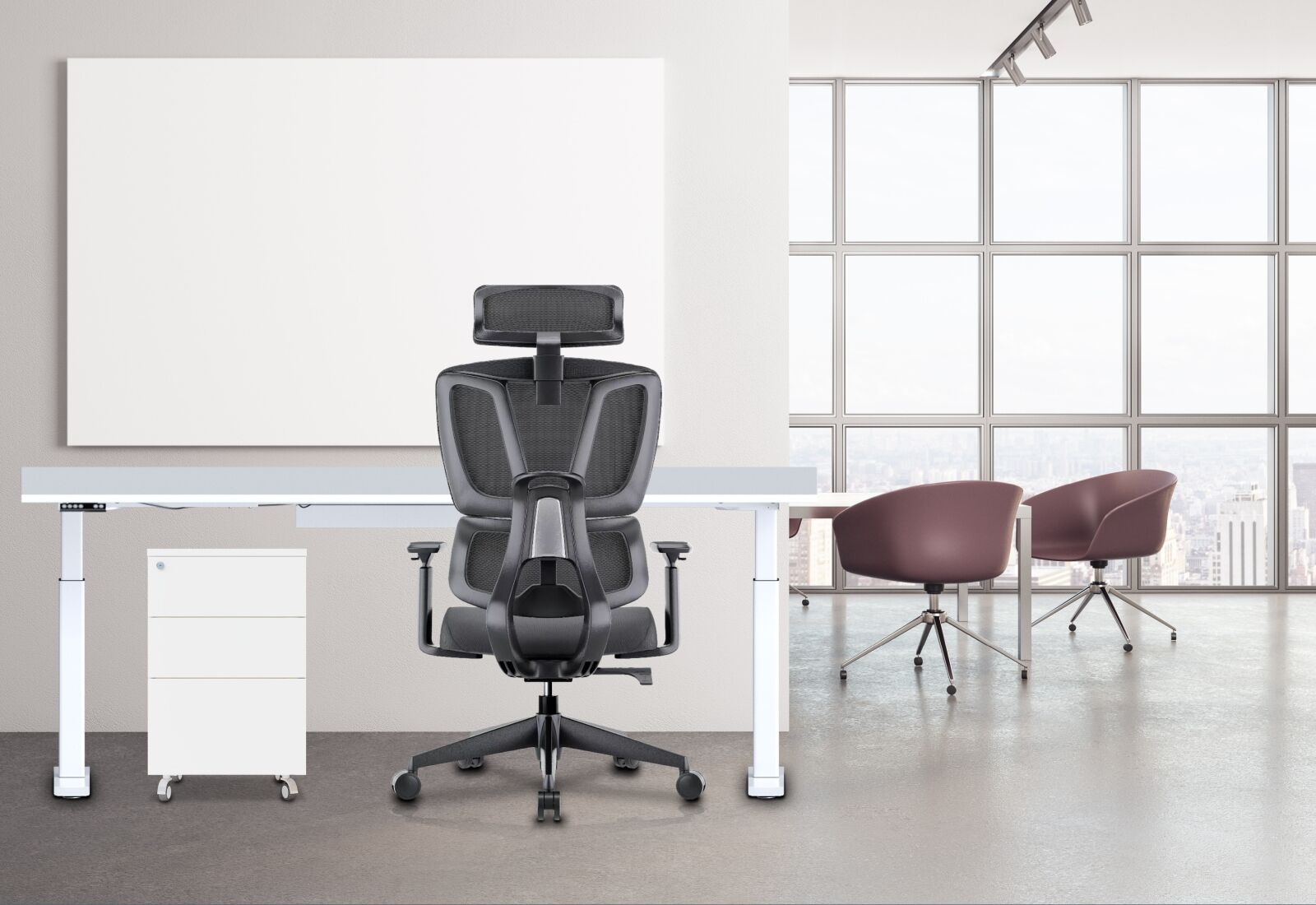 Office furniture set Office chair LENA height adjustable desk