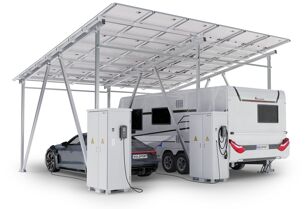 Carport frame SPG, aluminum, clearance height 2.200 mm, SoloPort