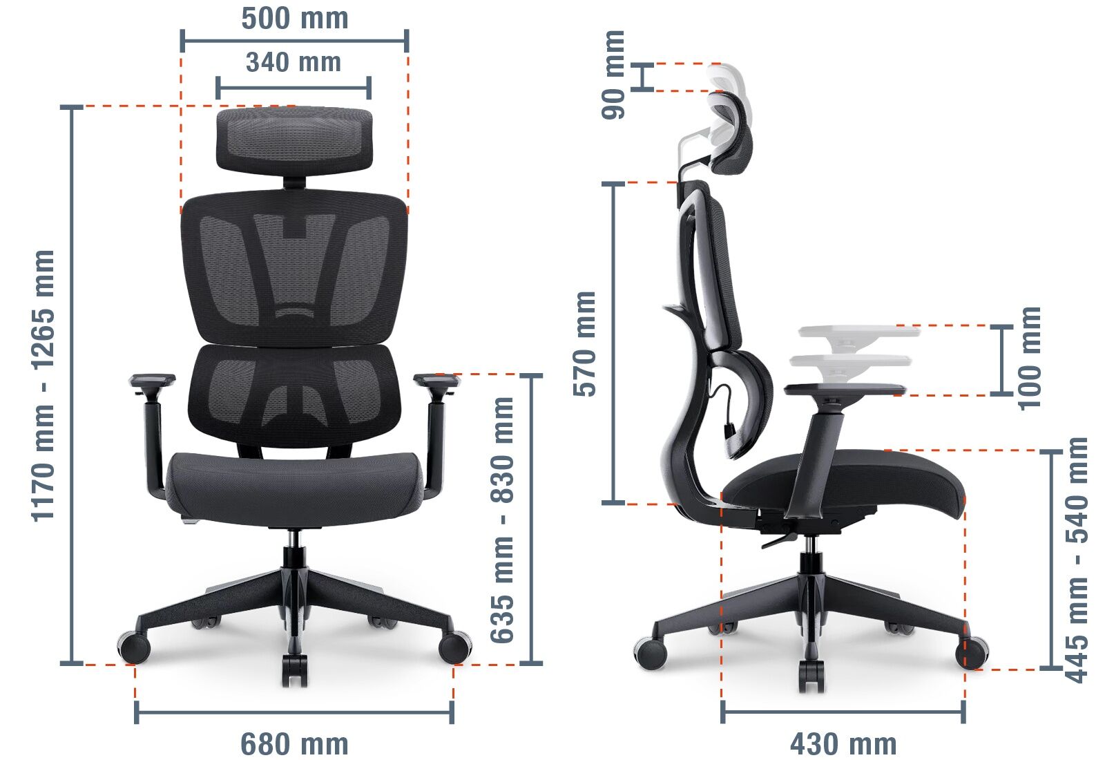 Chair with height adjustment on sale