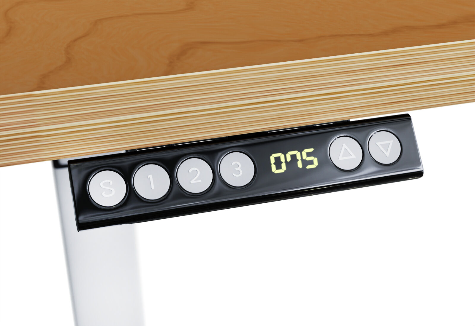 Electrically height-adjustable desk, multiplex top, 2.000 mm