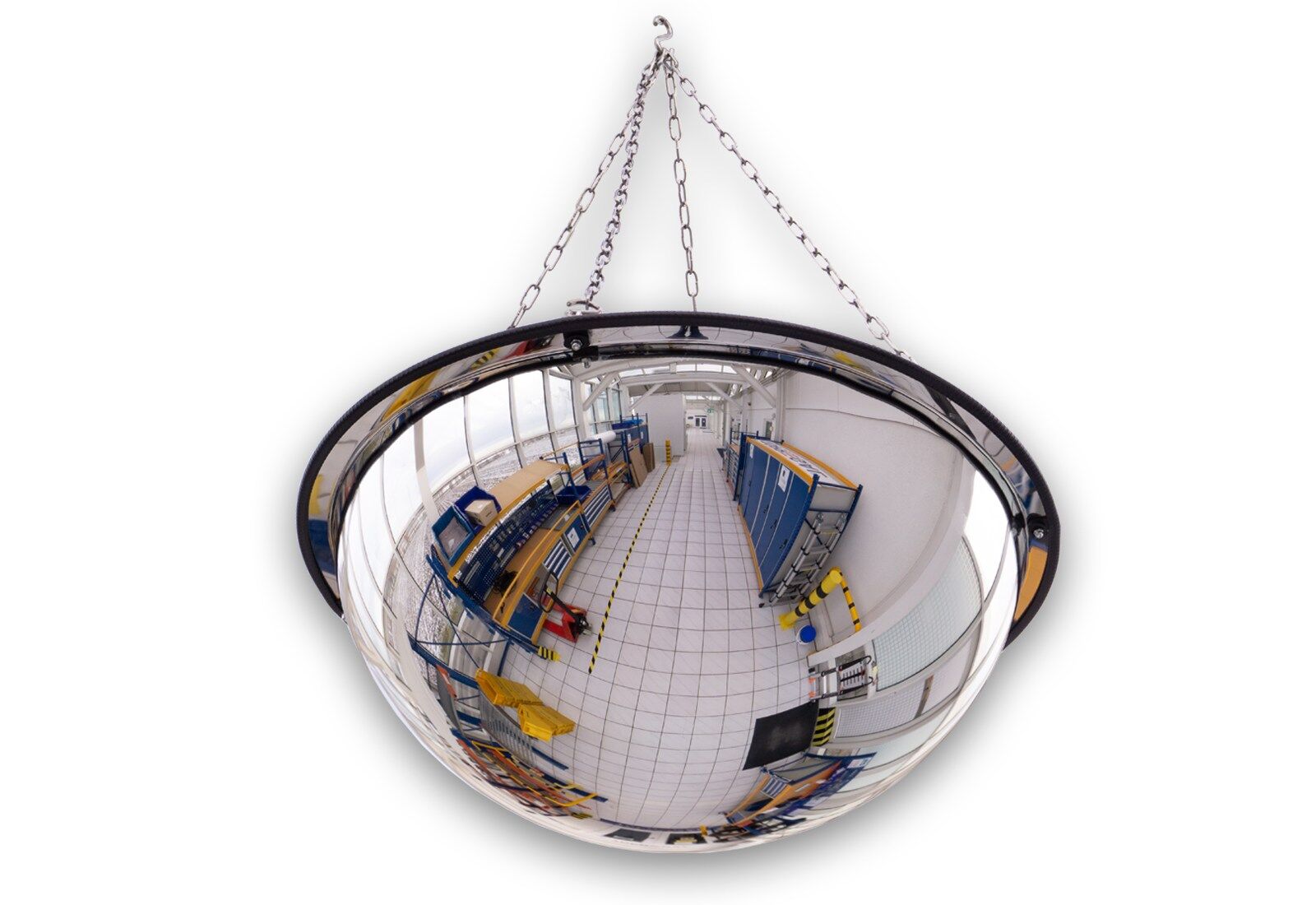 Espejo panorámico de 360° incl. set de montaje, 800 mm diámetro