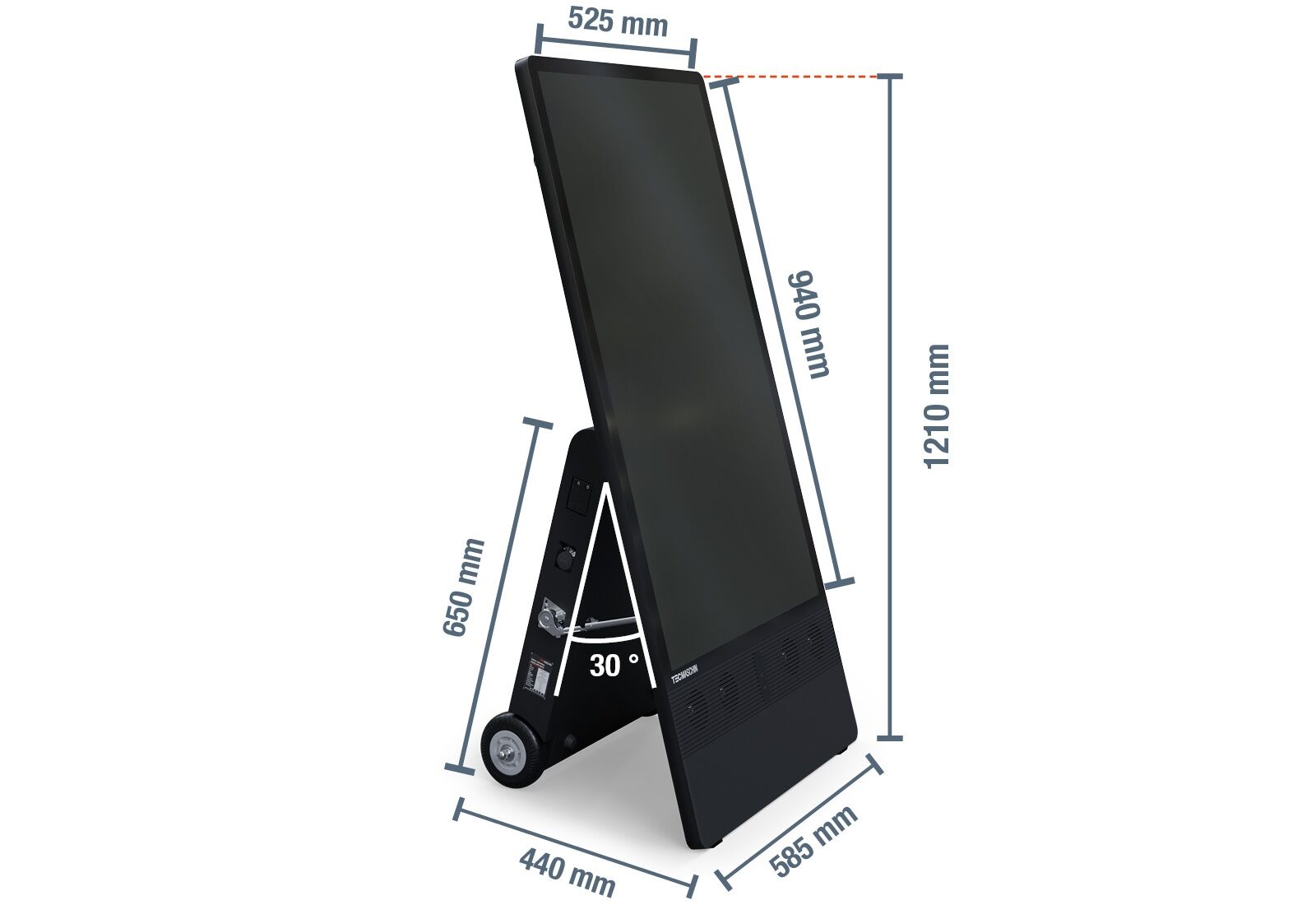 Tappo digitale per clienti esterni DAO-LCD43E, 43 in con batteria,  TecMaschin