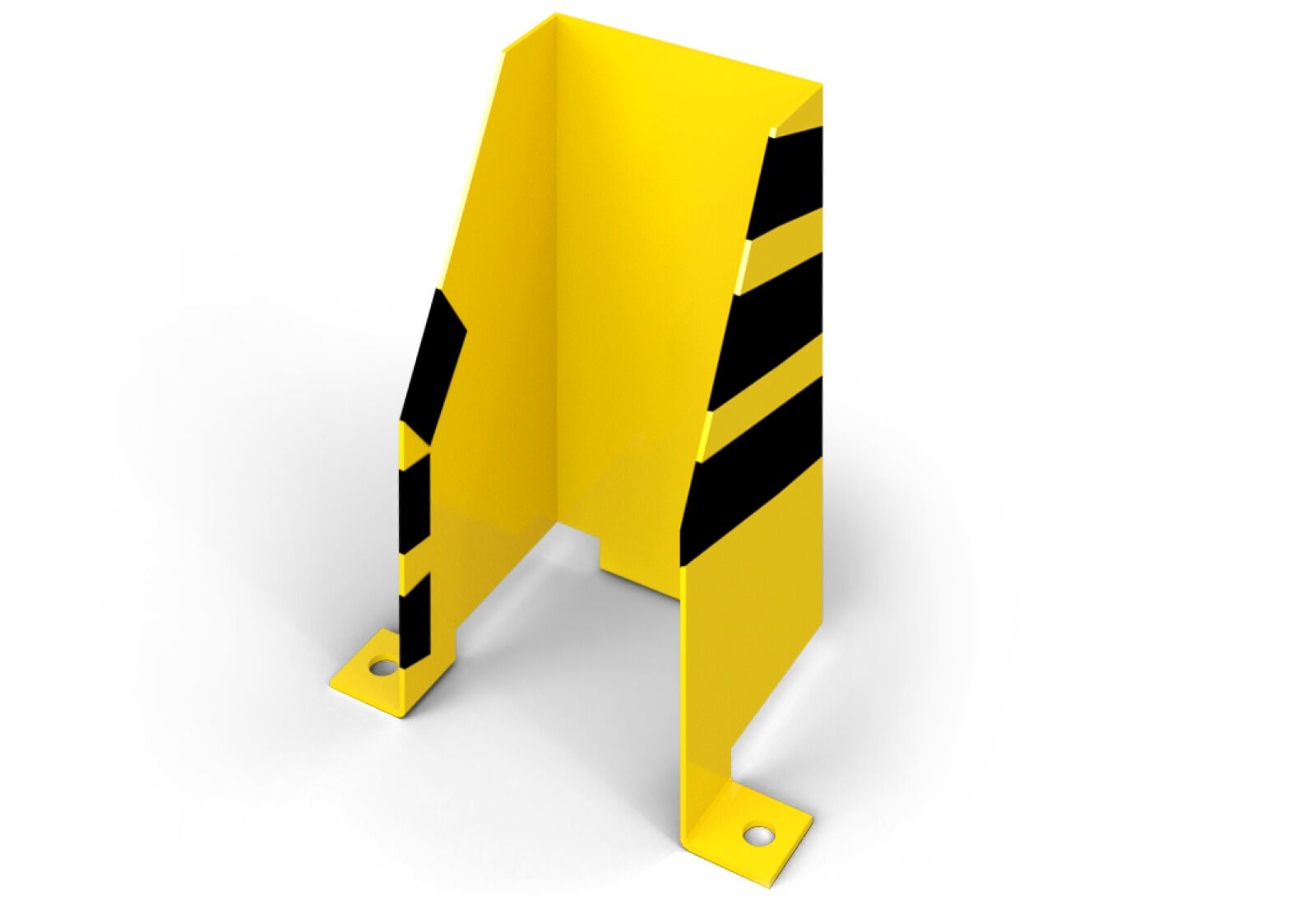 U-profile crash protection for pallet racks, 15.75 in tall + 4 bolt anchors