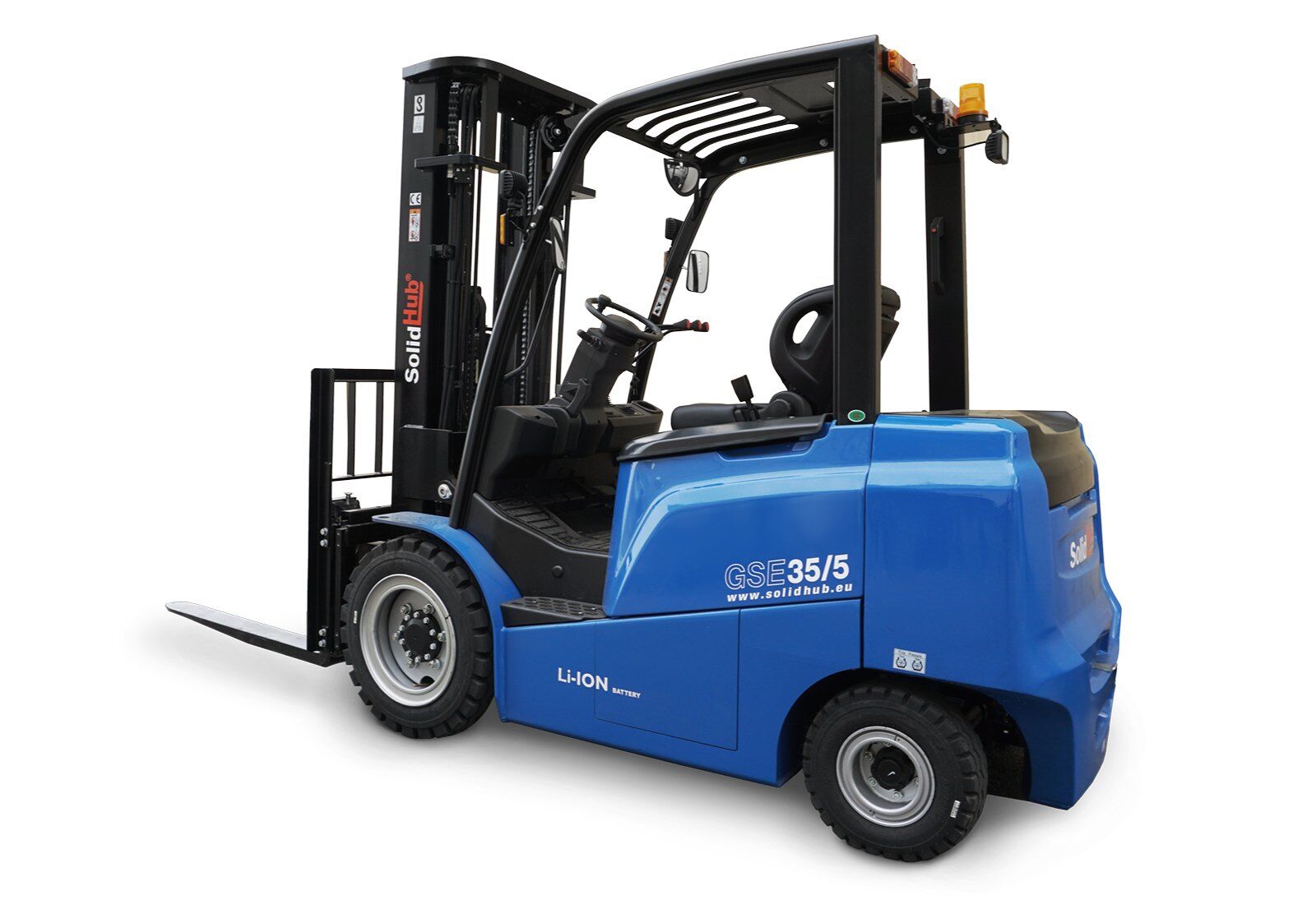 LI-ION Electric Forklift GSE35/5 incl. charger, load capacity 7,716 lbs,  SolidHub